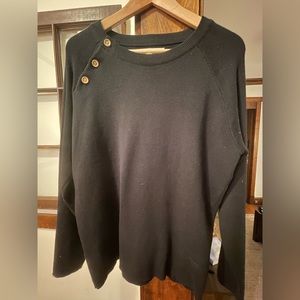 Sophisticated Cozy! 2 piece set Black M top L bottoms.